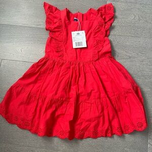 Chicco Red Ruffled Kids Dress